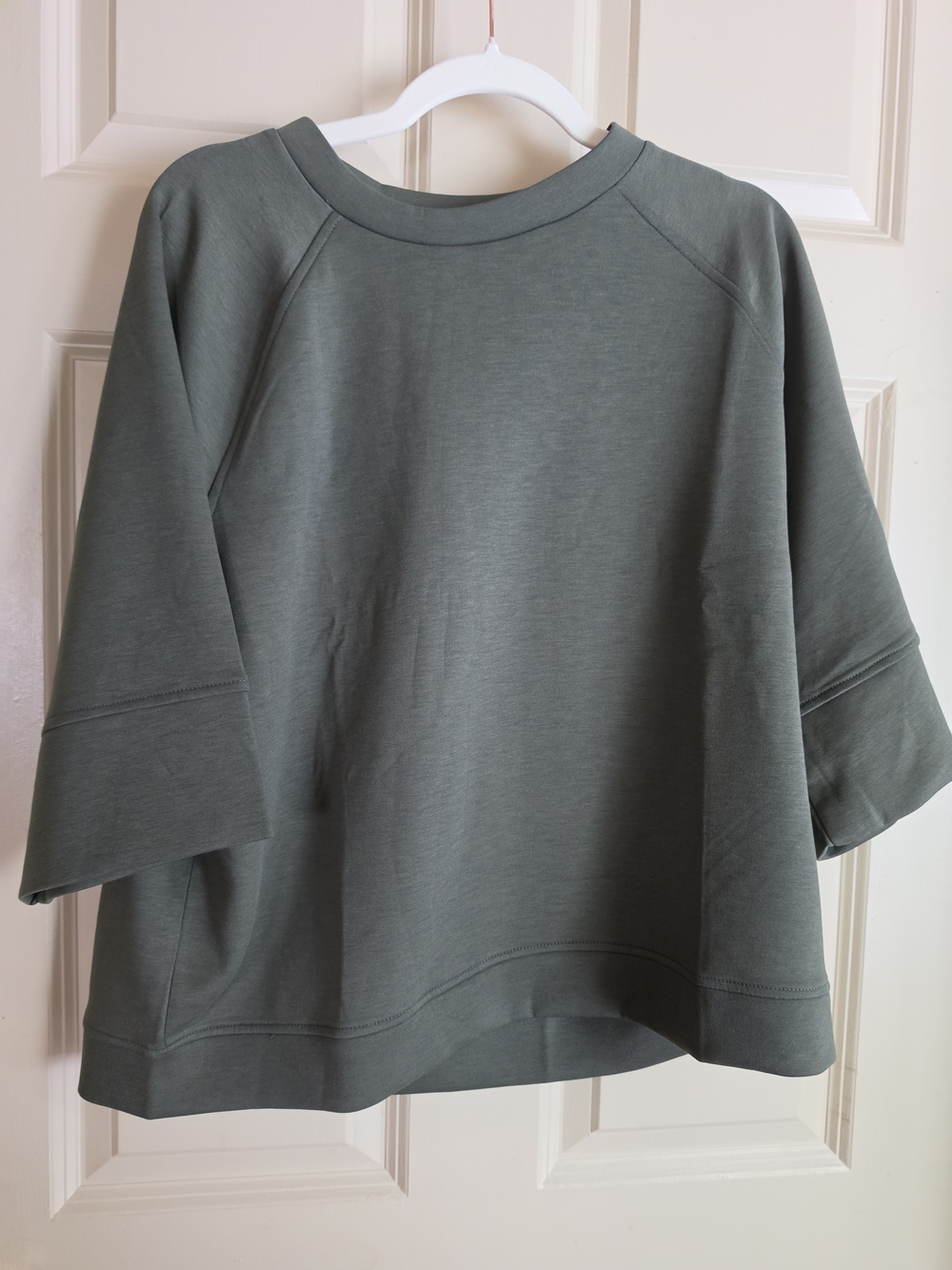 Zenana Outfitters Relaxed Crewneck Sweatshirt in Sage. S/M